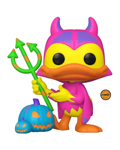 Фигурка Funko POP! Disney Mickey and Friends Devil Donald w/Pumpkin (BLKLT) Chase (Exc) (1446)