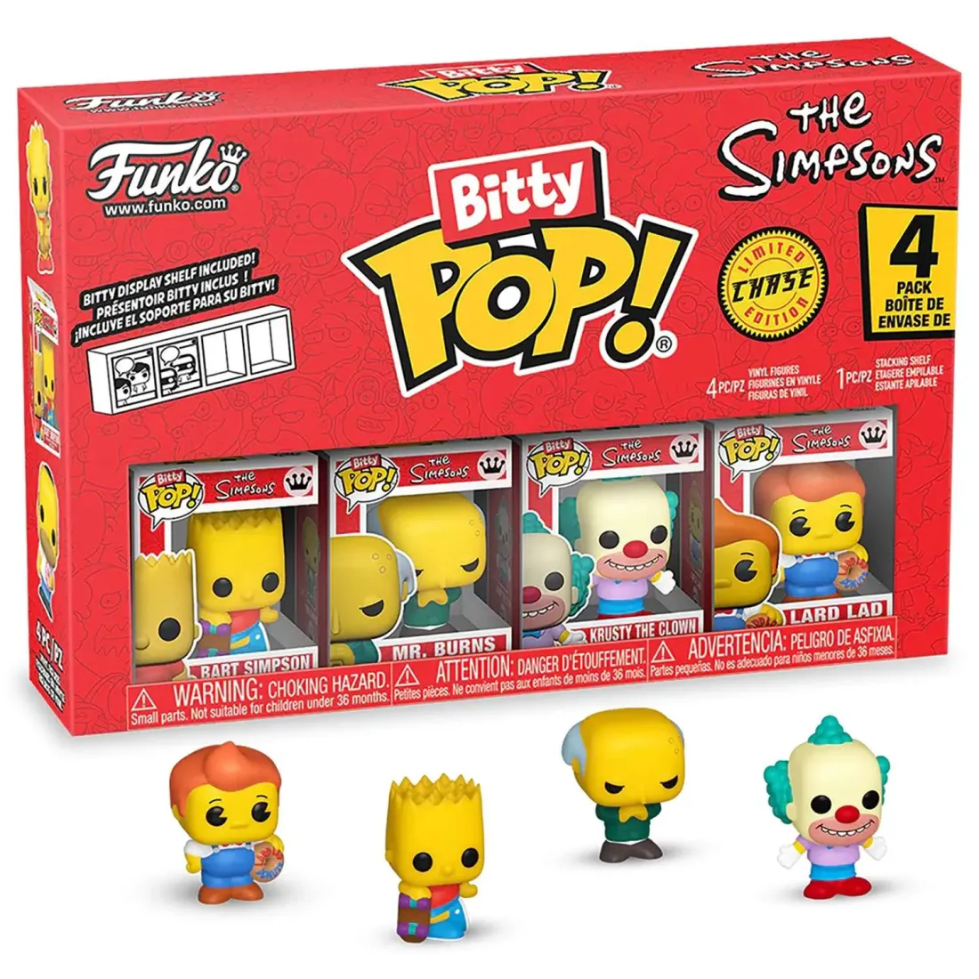 Фигурка Funko Bitty POP! Simpsons Bart+Mr. Burns+Krusty+Сhase (1 of 4) 4PK 85707