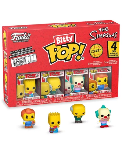 Фигурка Funko Bitty POP! Simpsons Bart+Mr. Burns+Krusty+Сhase (1 of 4) 4PK 85707