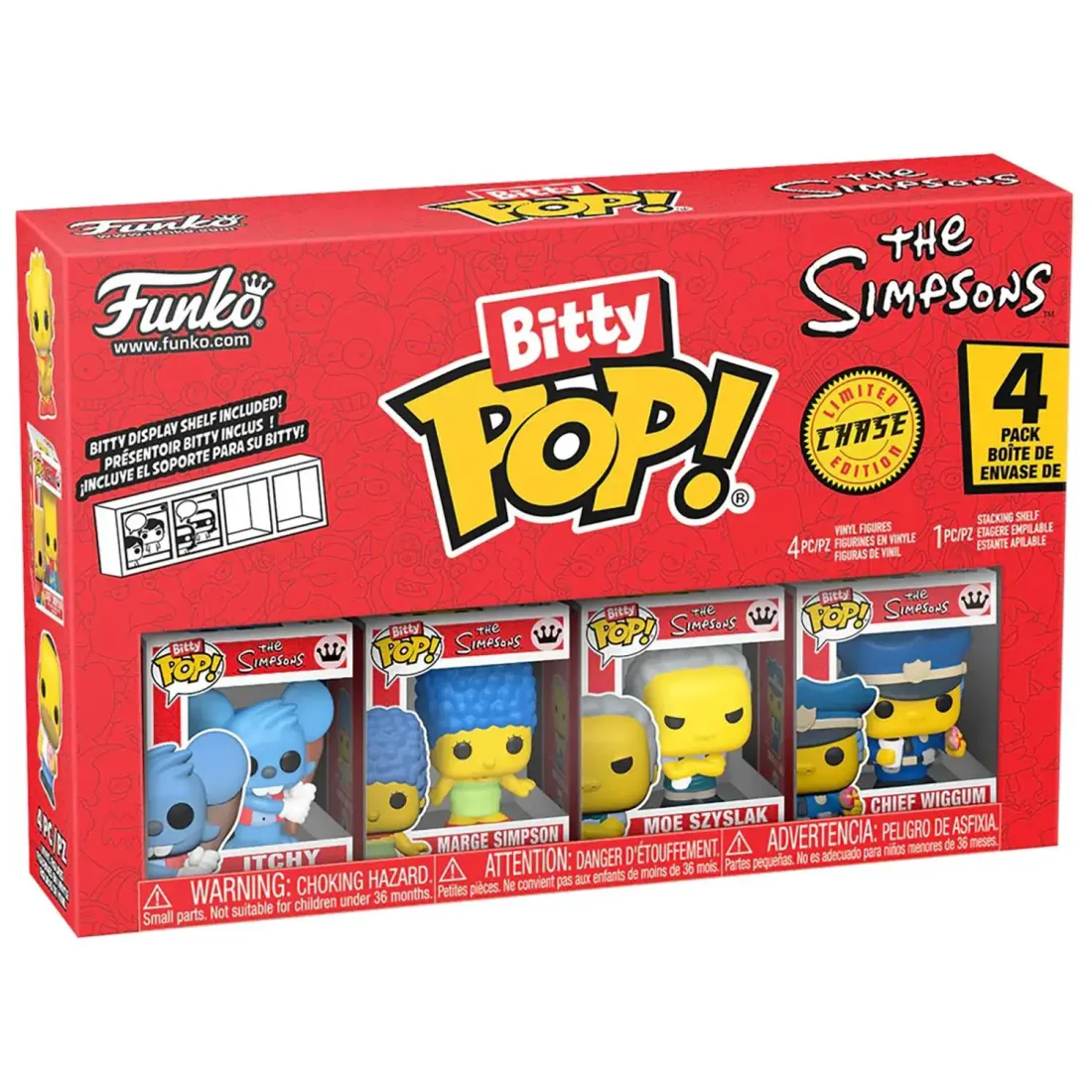 Фигурка Funko Bitty POP! Simpsons Itchy+Marge+Moe Szyslak+Сhase (1 of 4) 4PK 85708
