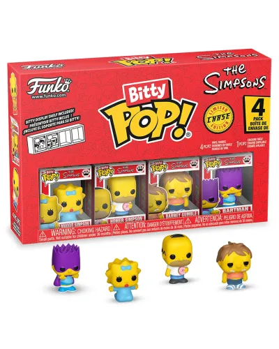 Фигурка Funko Bitty POP! Simpsons Maggie+Homer+Barney+Сhase (1 of 4) 4PK 85709