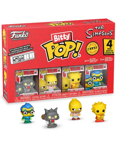 Фигурка Funko Bitty POP! Simpsons Scratchy+Grampa+Lisa+Сhase (1 of 4) 4PK 85710