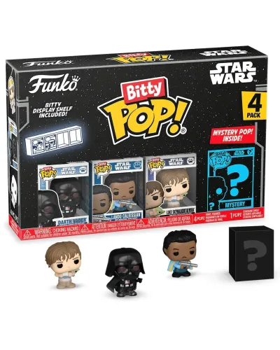 Фигурка Funko Bitty POP! Star Wars S2 Darth Vader+Lando Calrissian+Luke+Mystery (1 of 4) 4PK 83671