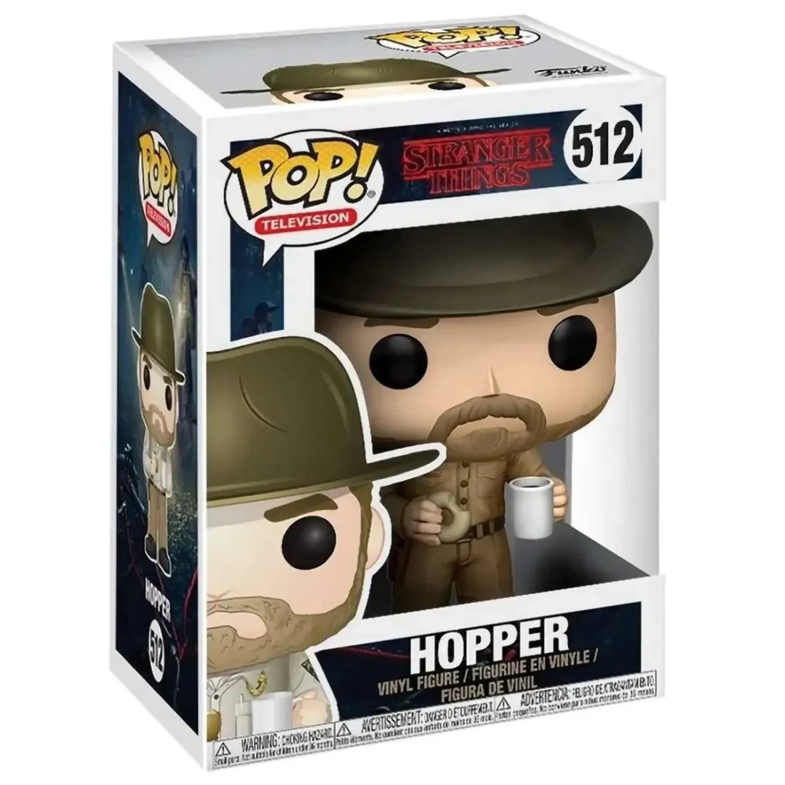 Фигурка Funko POP! TV Stranger Things Hopper w/Donut w/Chase (512) 14425