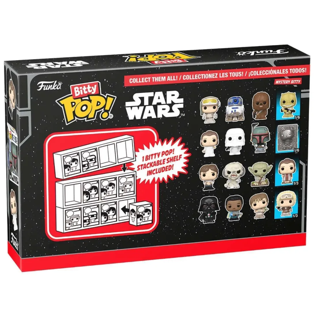 Фигурка Funko Bitty POP! Star Wars S2 Princess Leia+Snowtrooper+Boba Fett+Mystery (1 of 4) 4PK 83669