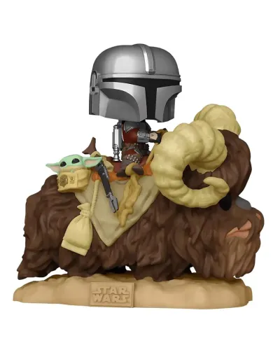 Фигурка Funko POP! Deluxe Bobble Star Wars The Mandalorian Mandalorian w/ Child on Bantha (416)52373