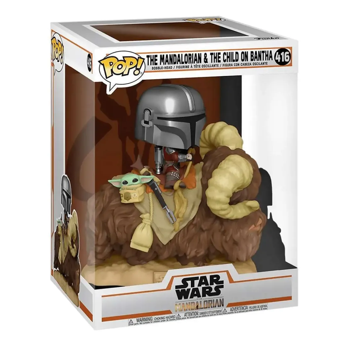 Фигурка Funko POP! Deluxe Bobble Star Wars The Mandalorian Mandalorian w/ Child on Bantha (416)52373