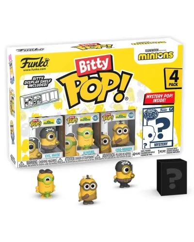 Фигурка Funko Bitty POP! Minions Eye,Matie+Cro-Minion+Au Naturel+Mystery (1 of 4) 4PK 73035