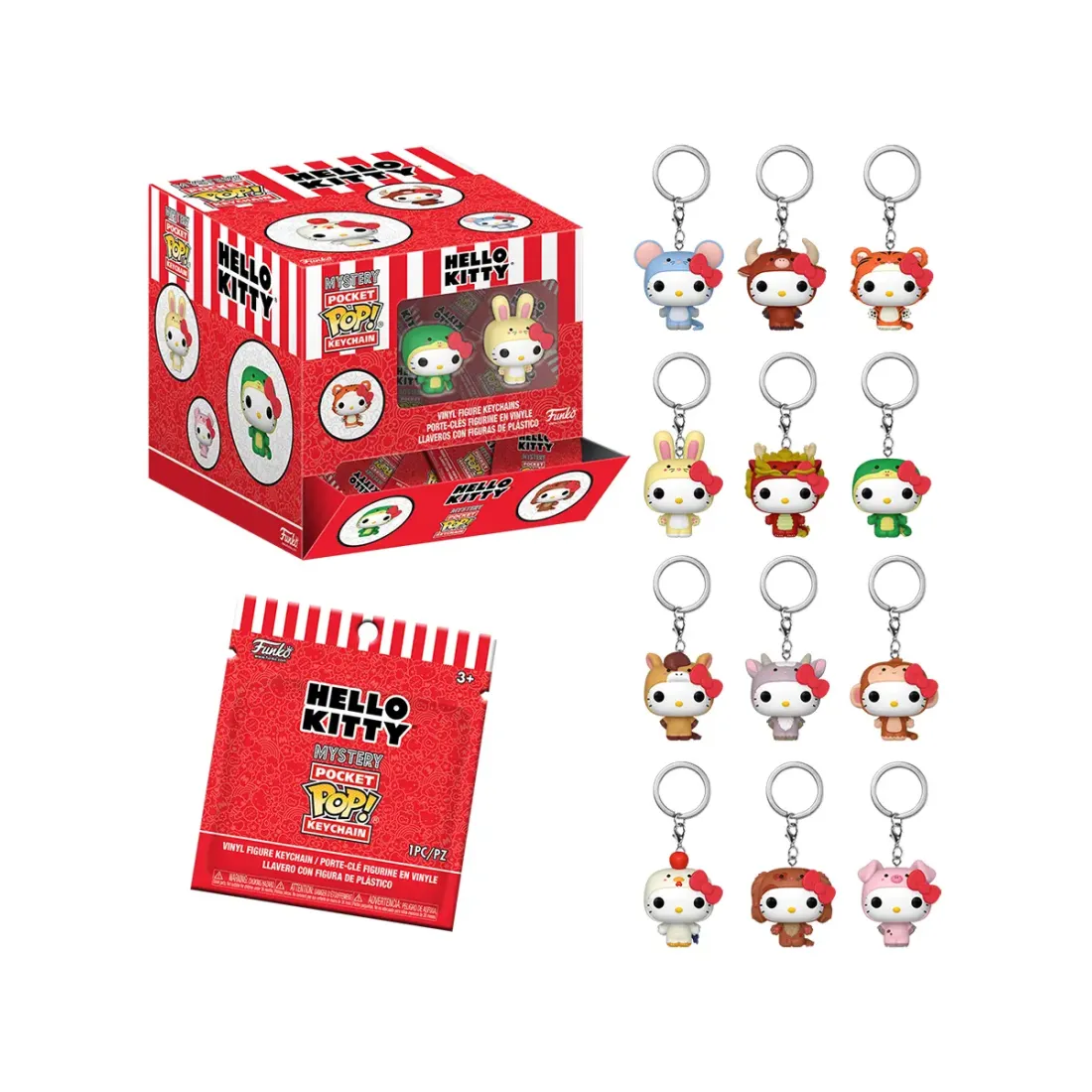 Брелок Funko Pocket POP! Hello Kitty Animals 1 штука в ассортименте (из 6) 88160