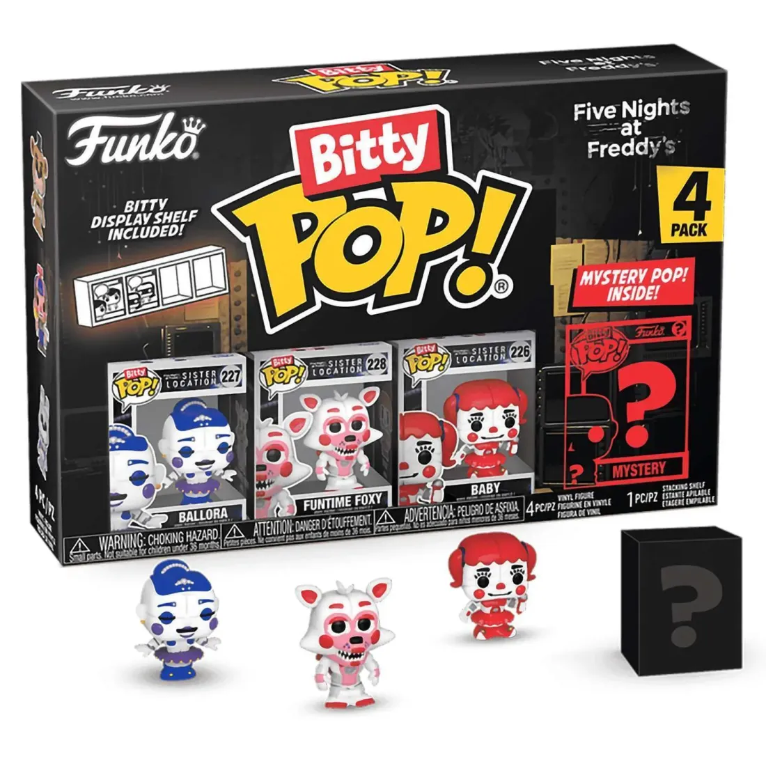 Фигурка Funko Bitty POP! FNAF Ballora+Funtime Foxy+Baby+Mystery (1 of 4) 4PK 73044