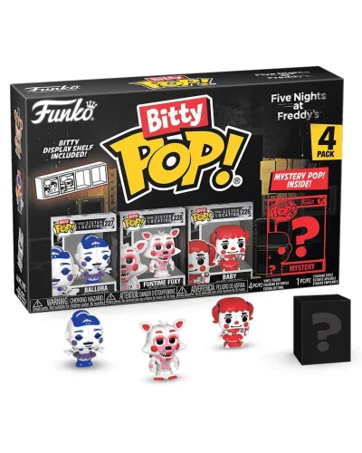 Фигурка Funko Bitty POP! FNAF Ballora+Funtime Foxy+Baby+Mystery (1 of 4) 4PK 73044