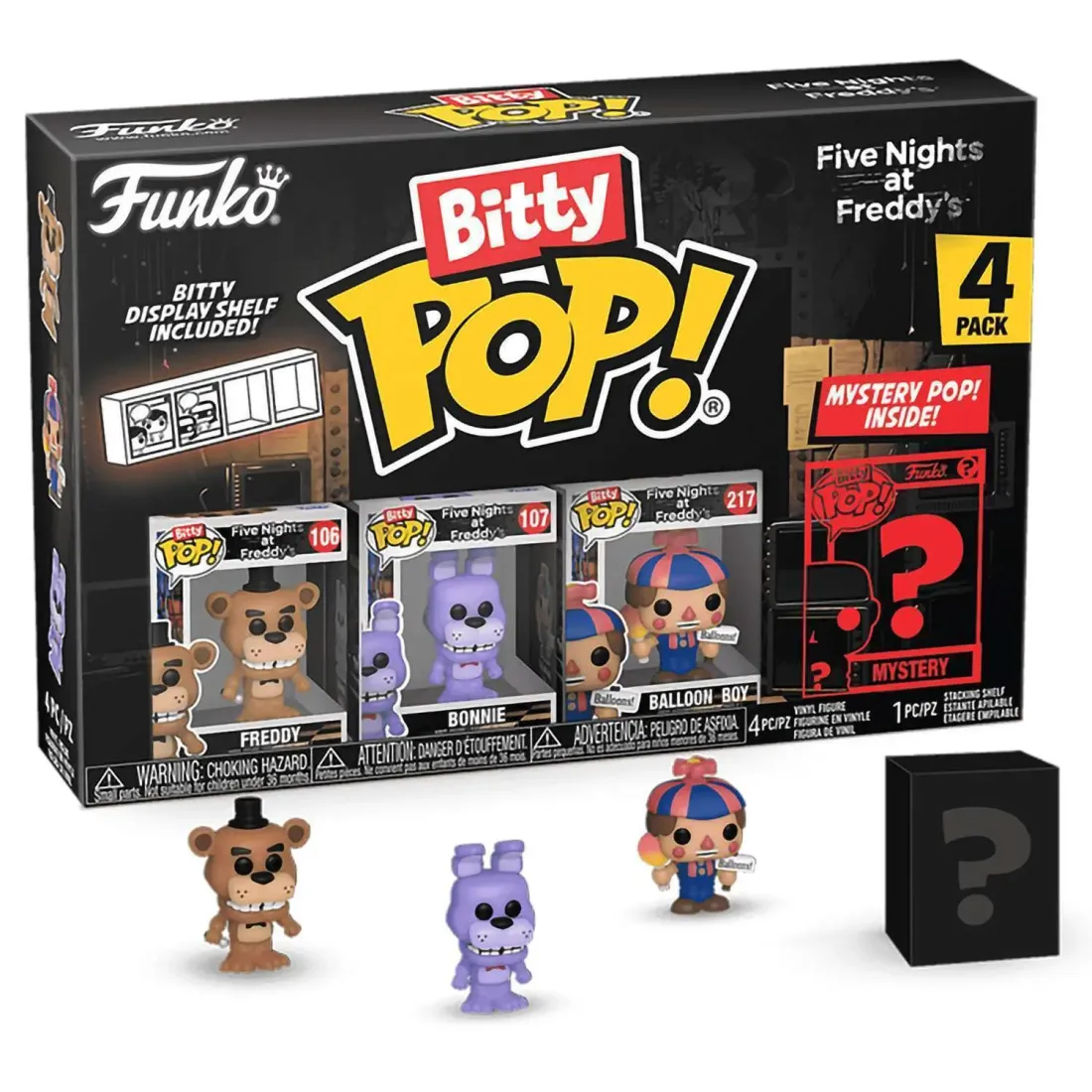 Фигурка Funko Bitty POP! FNAF Freddy+Bonnie+Balloon Boy+Mystery (1 of 4) 4PK 73046