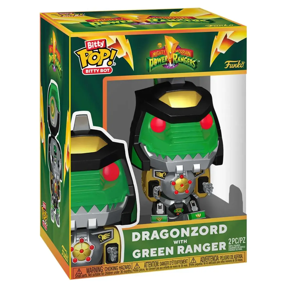 Фигурка Funko Bitty POP! Bitty Bot Power Rangers Dragon Zord with Green Ranger​ 90115
