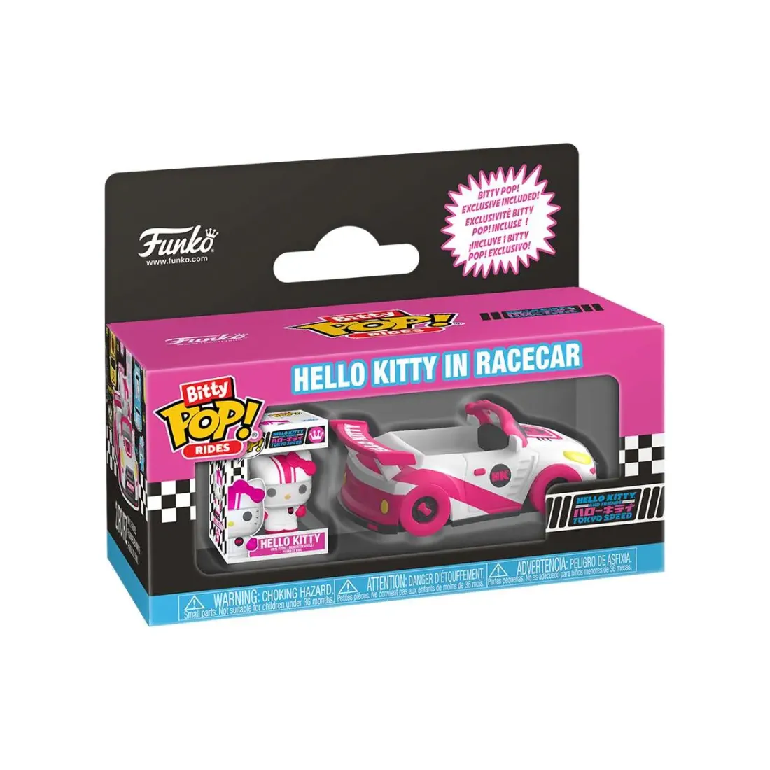 Фигурка Funko Bitty POP! Rides Hello Kitty And Friends Hello Kitty in Racecar 90111