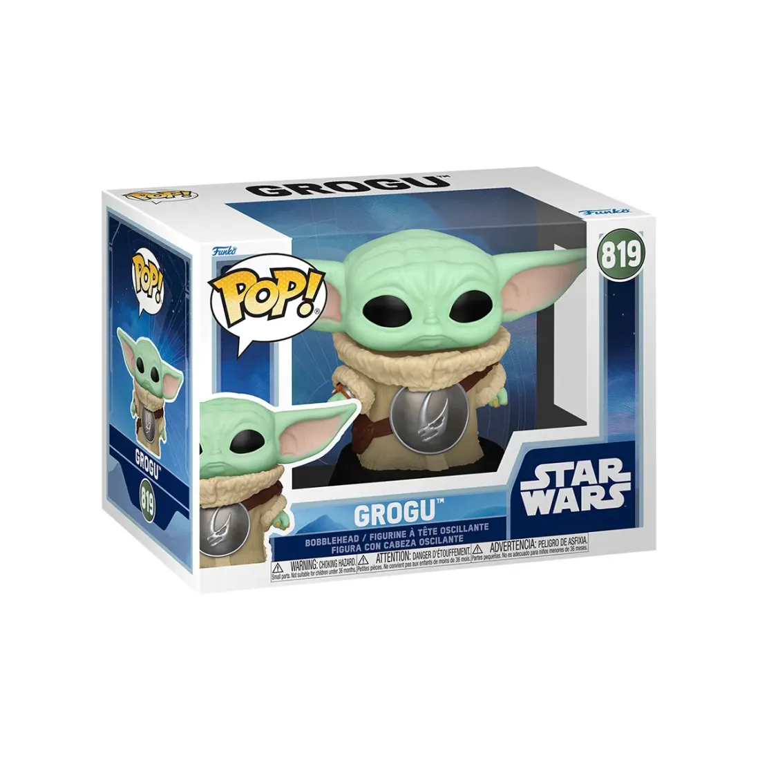 Фигурка Funko POP! Bobble Star Wars M & G Grogu with Mudhorn Chest Armor (819) 90447