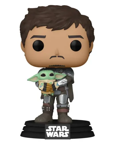 Фигурка Funko POP! Bobble Star Wars Mandalorian Mandalorian with Grogu (461) 54525