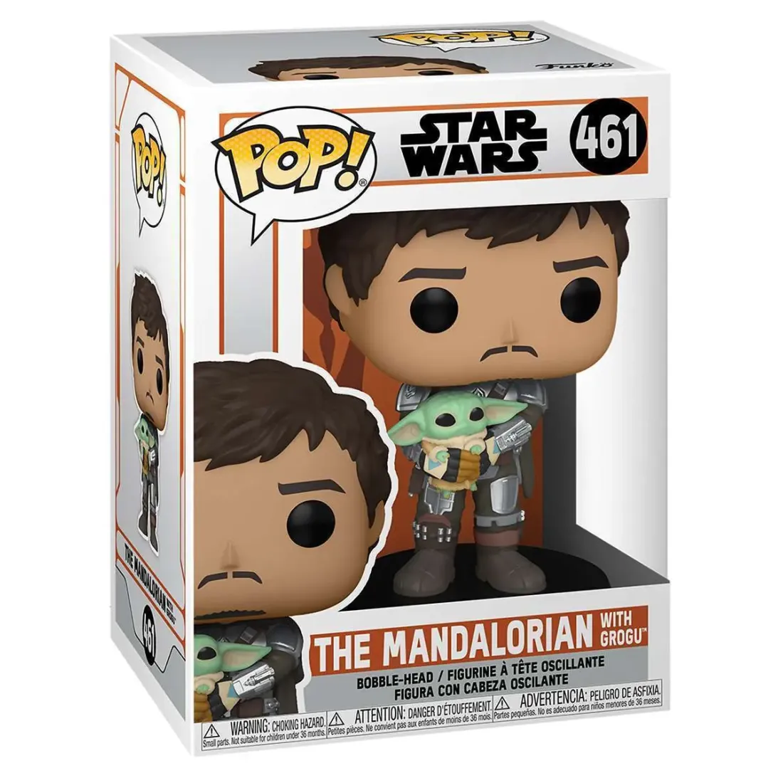 Фигурка Funko POP! Bobble Star Wars Mandalorian Mandalorian with Grogu (461) 54525