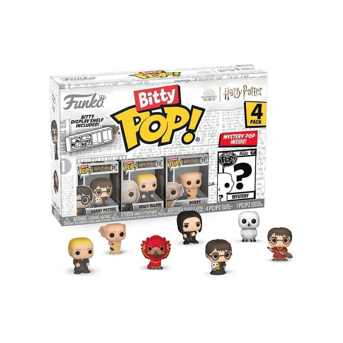 Фигурка Funko Bitty POP! Harry Potter S1 Harry+Draco+Dobby+Mystery (1 of 4) 4PK 71315