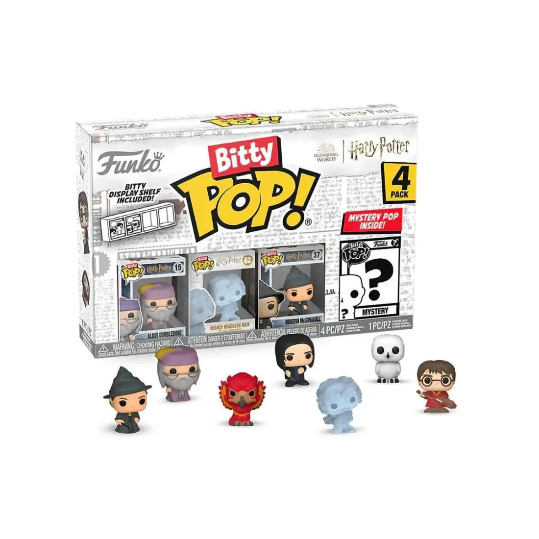 Фигурка Funko Bitty POP! Harry Potter S3 Dumbledore+HeadlessNick+McGonagal+Mystery(1 of 4) 4PK 71317