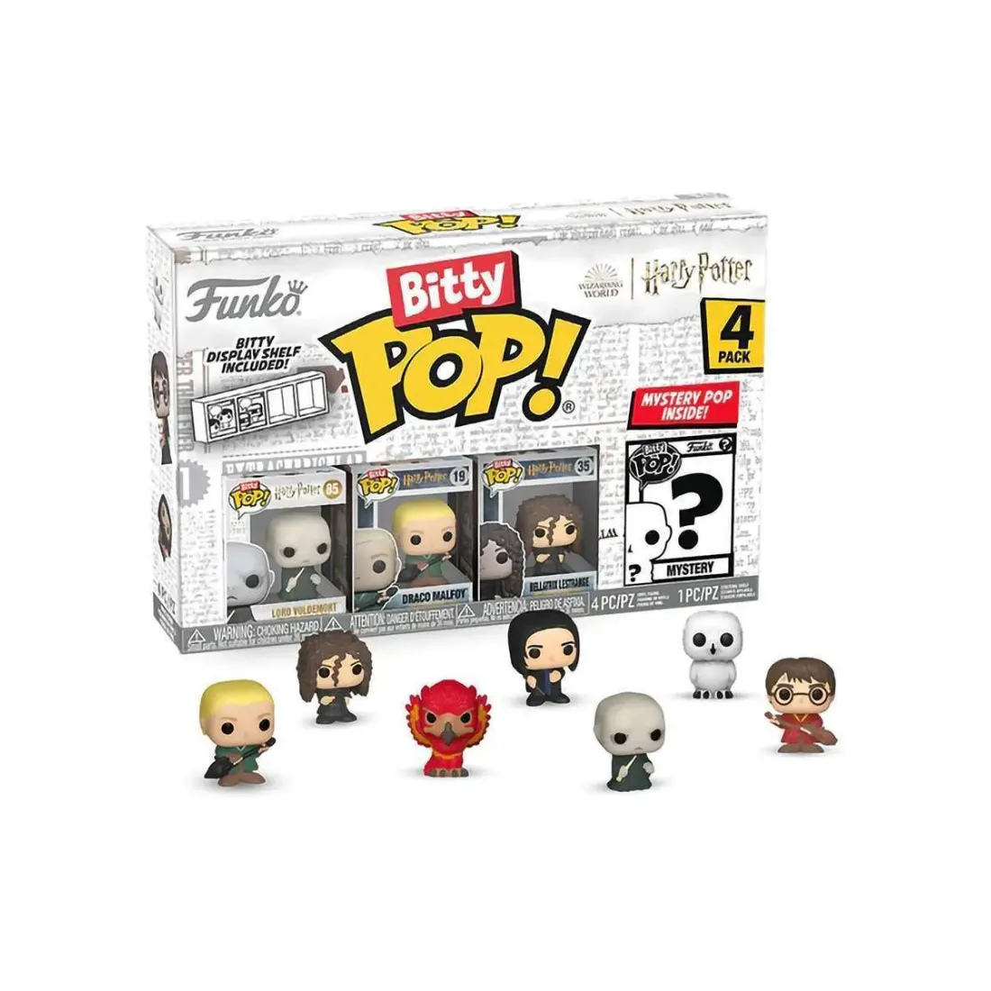 Фигурка Funko Bitty POP! Harry Potter S4 Voldemort+Draco+Bellatrix+Mystery (1 of 4) 4PK 71318
