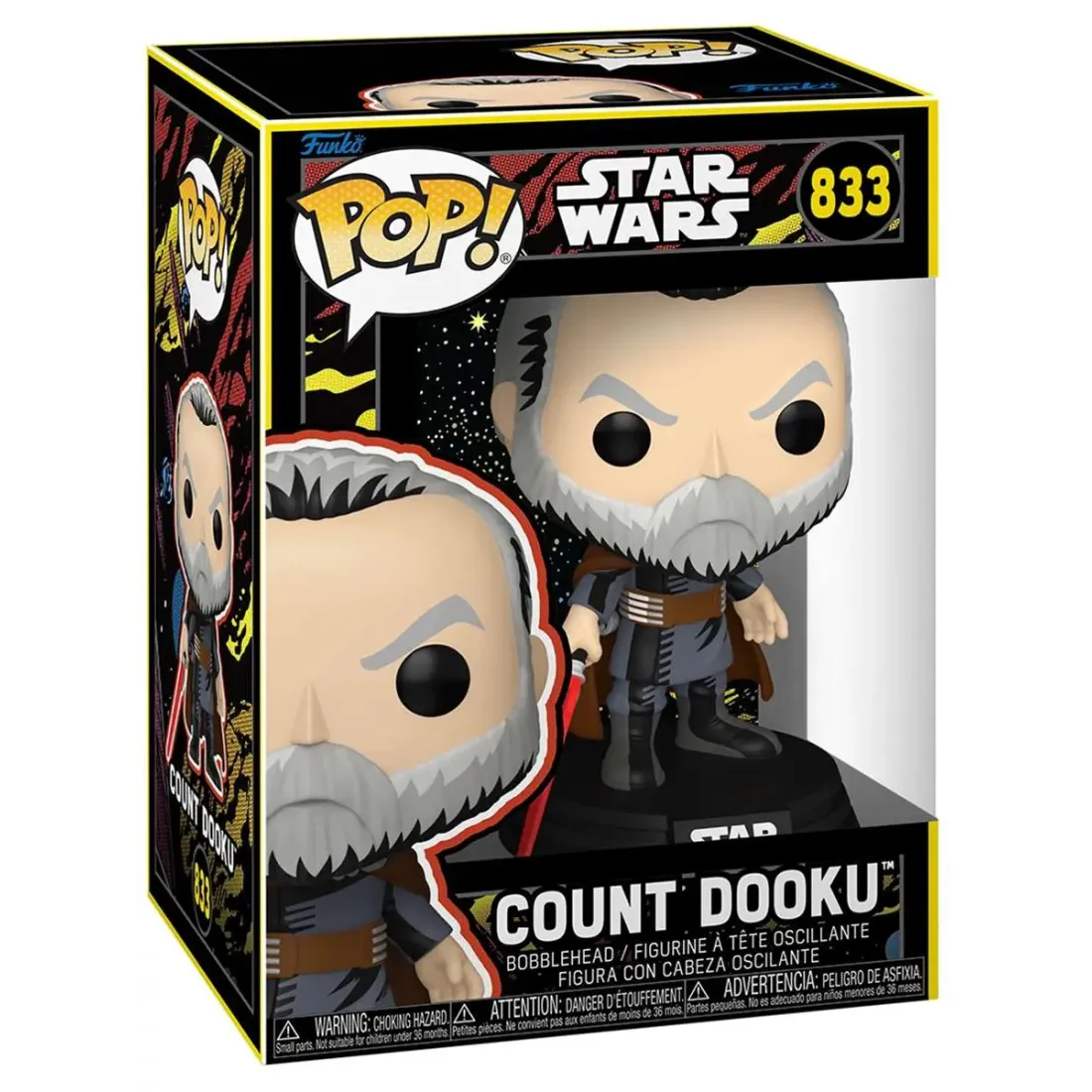Фигурка Funko POP! Bobble Star Wars Count Dooku (Retro) (833) 90326