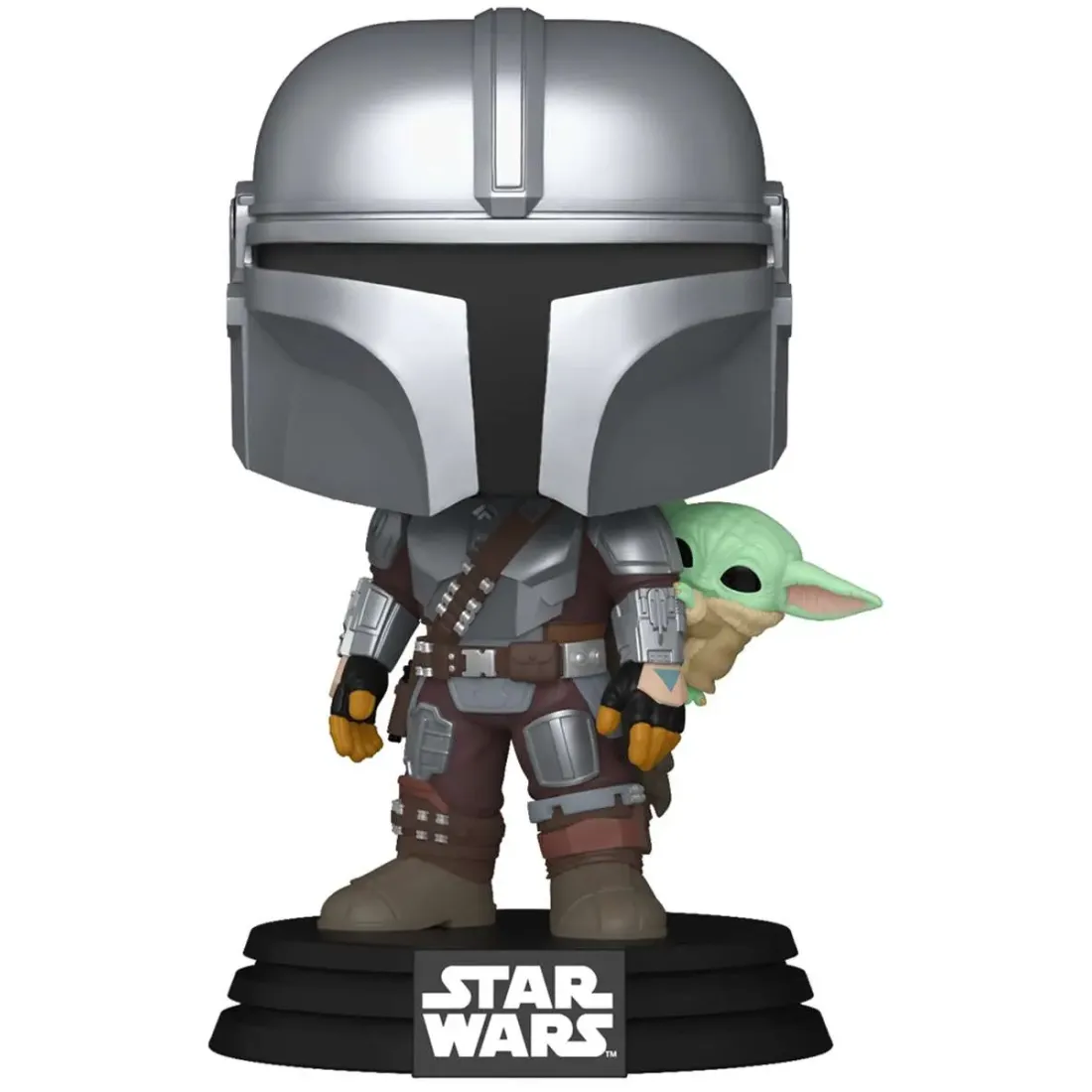 Фигурка Funko POP! Bobble Star Wars M & G Mandalorian w/Grogu (On Back) (818) 90443