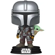 Фигурка Funko POP! Bobble Star Wars M & G Mandalorian w/Grogu (On Back) (818) 90443