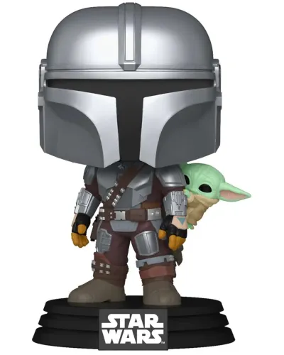 Фигурка Funko POP! Bobble Star Wars M & G Mandalorian w/Grogu (On Back) (818) 90443