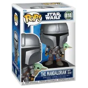 Фигурка Funko POP! Bobble Star Wars M & G Mandalorian w/Grogu (On Back) (818) 90443
