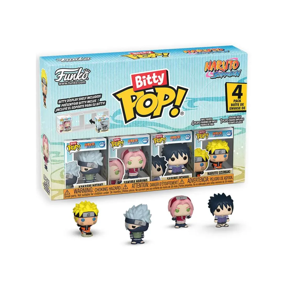 Набор Funko Bitty POP! Naruto Shippuden Kakashi+Sakura+Sasuke+Naruto  4шт 89863