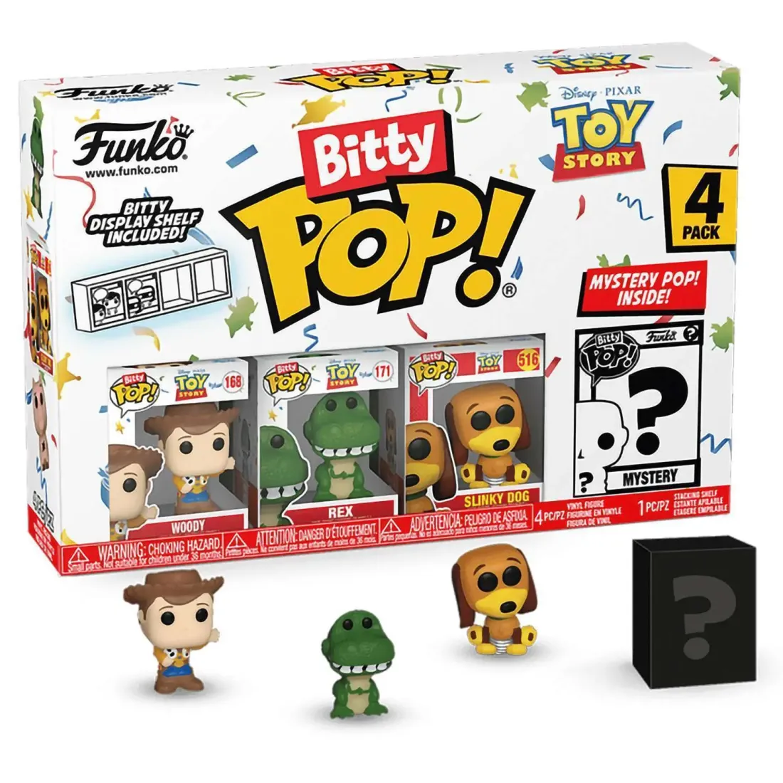 Набор Funko Bitty POP! Disney Toy Story Woody+Rex+Slinky Dog+Mystery (1 of 4) 4шт 73042