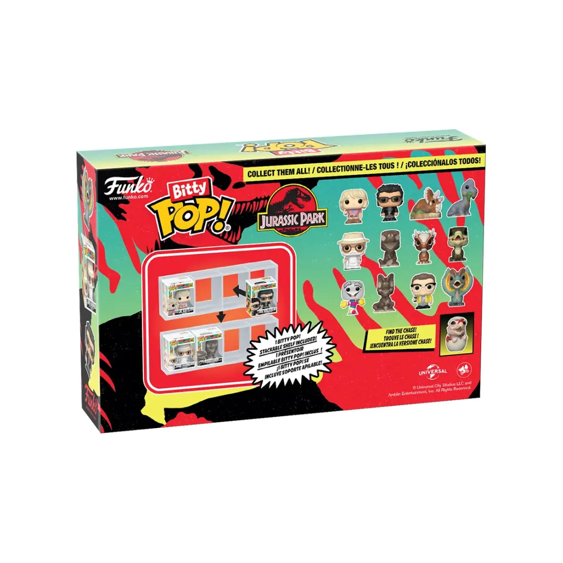 Набор Funko Bitty POP! Jurassic Park John+Tyrannosaurus+Stygimoloch+Velociraptor (1 of 4) 4шт 92954