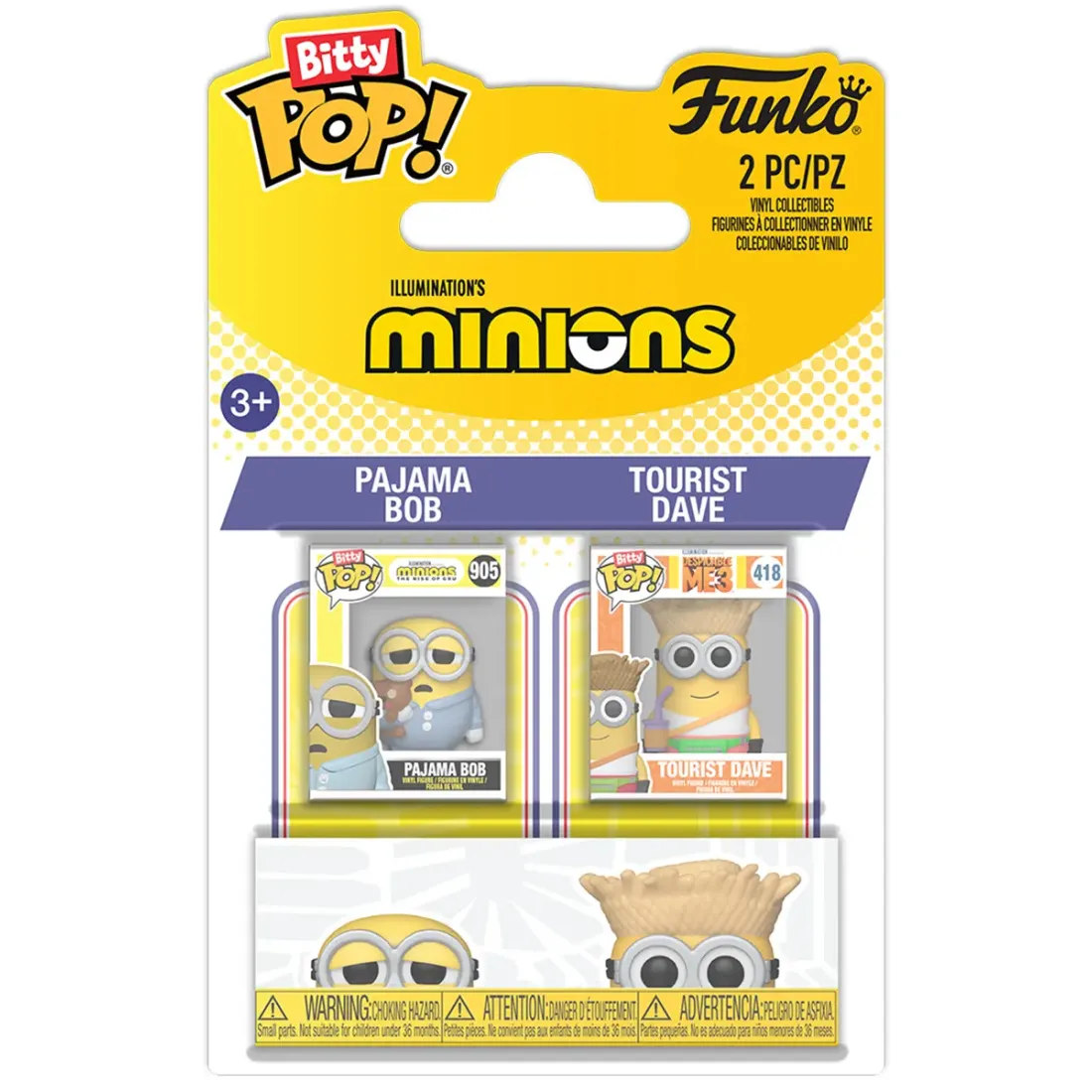 Набор Funko Bitty POP! Minions Pajama Bob & Tourist Dave 2шт 94223