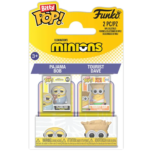 Набор Funko Bitty POP! Minions Pajama Bob & Tourist Dave 2шт 94223