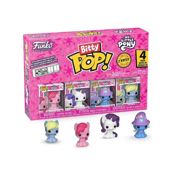 Набор Funko Bitty POP! My Little Pony Pinkie Pie+Rarity+Trixie+Derpy w/Chase 4шт 89581