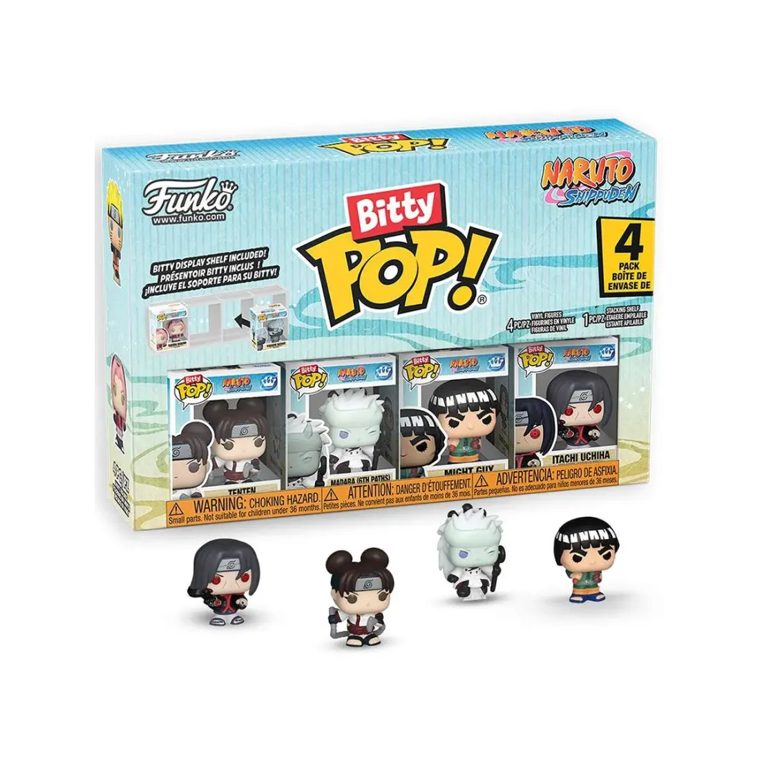 Набор Funko Bitty POP! Naruto Shippuden Tenten+Madara+Might Guy+Itachi w/Chase 4шт 92503