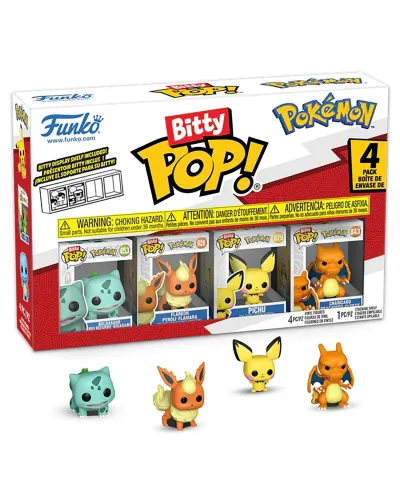 Набор Funko Bitty POP! Pokemon Bulbasaur+Flareon+Pichu+Charizard 4шт 81134
