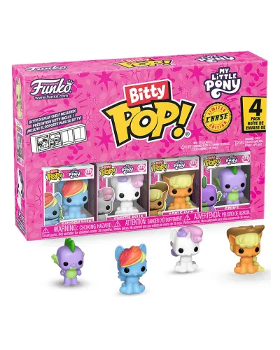 Набор Funko Bitty POP! My Little Pony Rainbow Dash+Sweetie Belle+Applejack+Spike w/Chase 4шт 92501