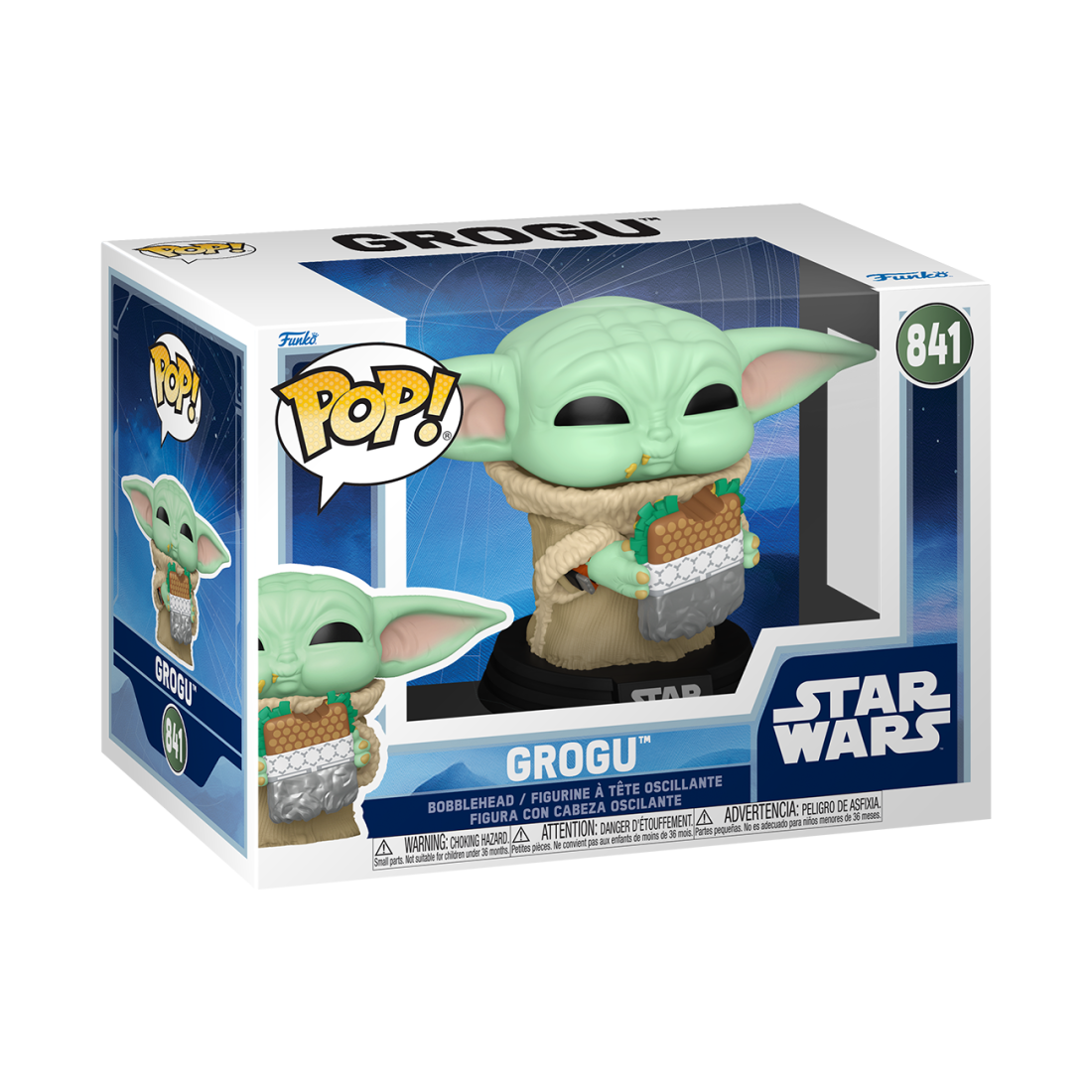 Фигурка Funko POP! Bobble Star Wars M & G Grogu with Food (841) 90821