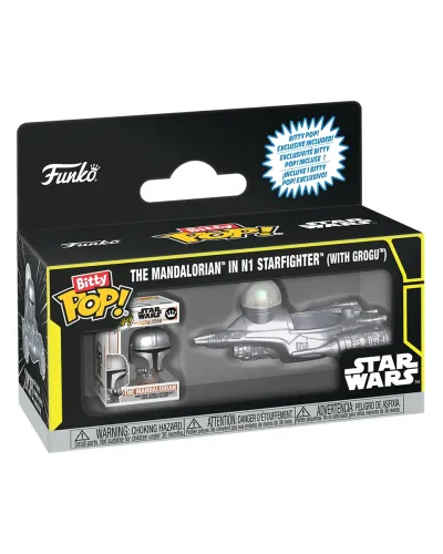 Набор Funko Bitty POP! Rides Star Wars Mandalorian in N1 Starfighter (with Grogu) 92966