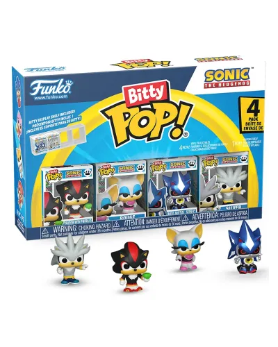 Набор Funko Bitty POP! Sonic the Hedgehog Shadow+Rouge+Sonic+Silver 4шт 92958
