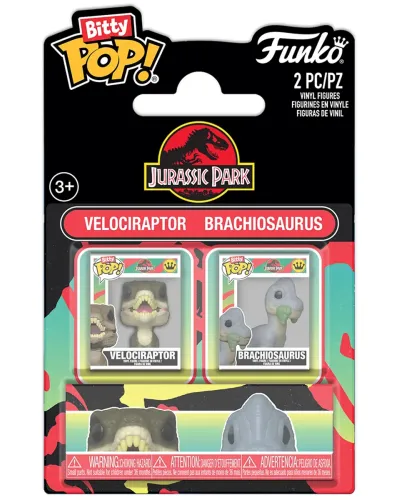 Набор Funko Bitty POP! Jurassic Park Velociraptor & Brachiosaurus 2шт 94199