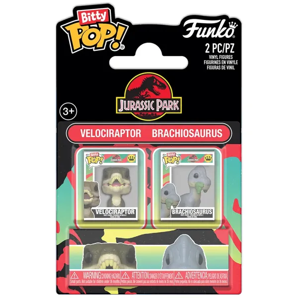 Набор Funko Bitty POP! Jurassic Park Velociraptor & Brachiosaurus 2шт 94199