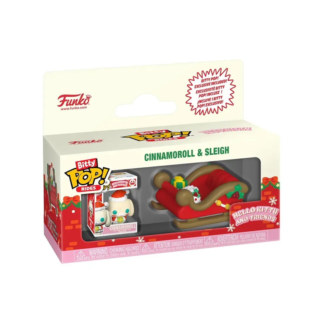 Набор Funko Bitty POP! Rides Hello Kitty And Friends Holiday Cinnamoroll & Sleigh 93554