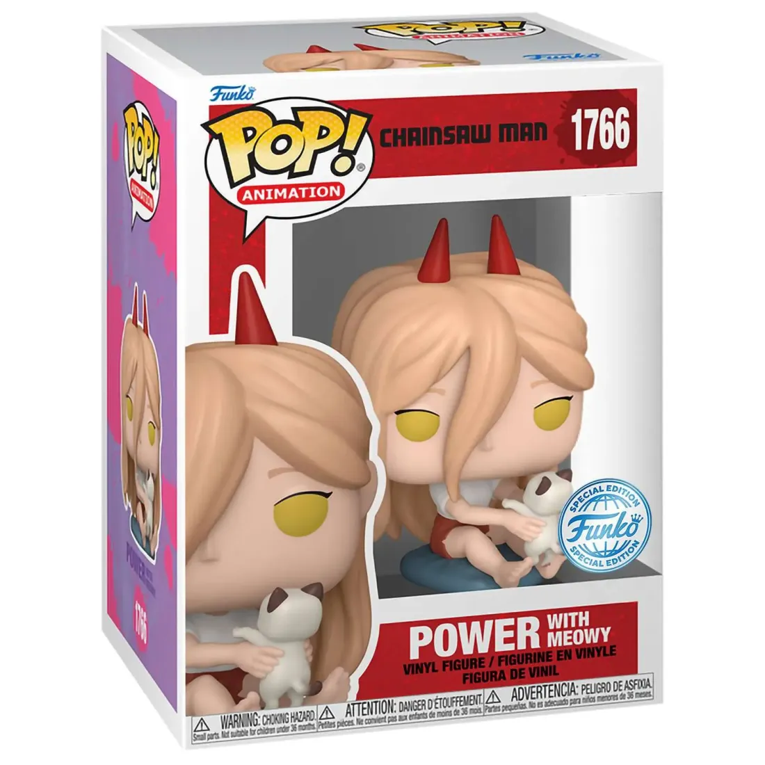 Фигурка Funko POP! Animation Chainsaw Man Power Meowy w/(FL) Сhase (Exc) (1766) 84413