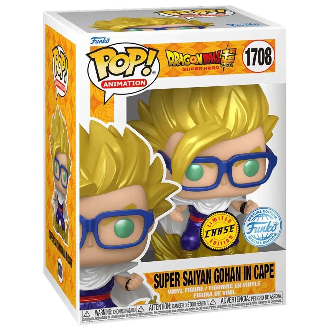 Фигурка Funko POP! Animation Dragon Ball Super Super Hero Gohan in Cape w/Chase (MT) (Exc) (1708) 82464
