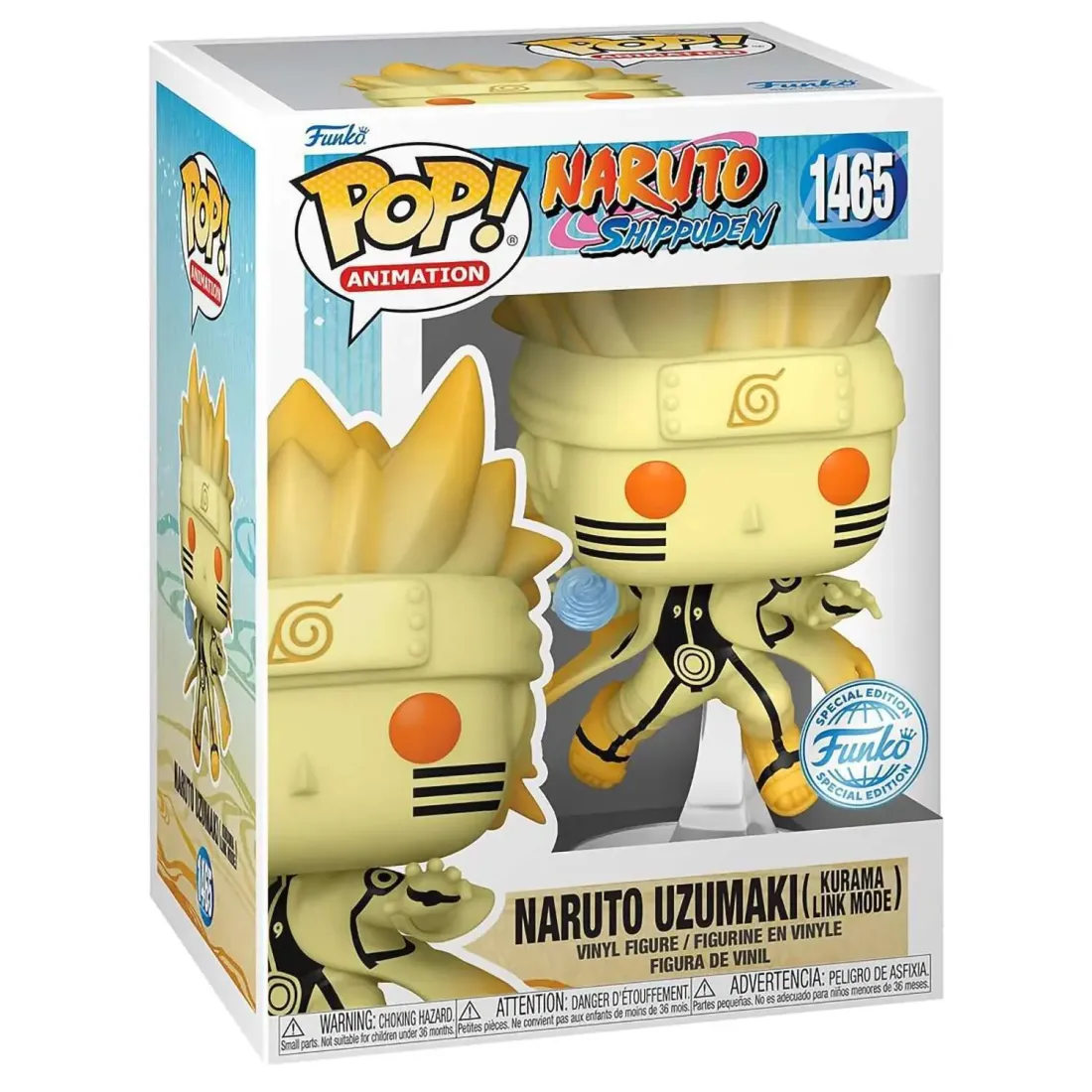 Фигурка Funko POP! Animation Naruto Shippuden Naruto Uzumaki(Kurama Link) w/GW Chase(Exc)(1465)71633