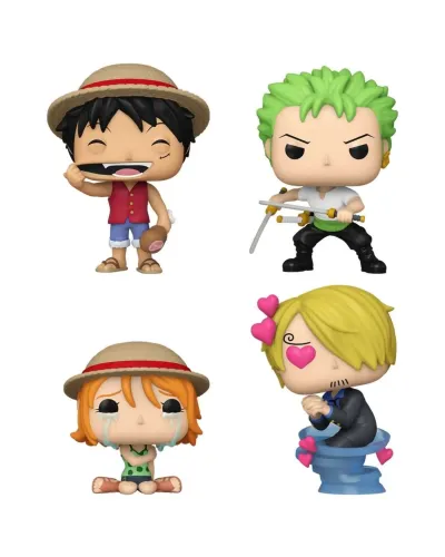 Фигурка Funko POP! Animation One Piece Refresh Luffy/Zoro/Nami/Sanji (EMEA) (Exc) 4PK 84472