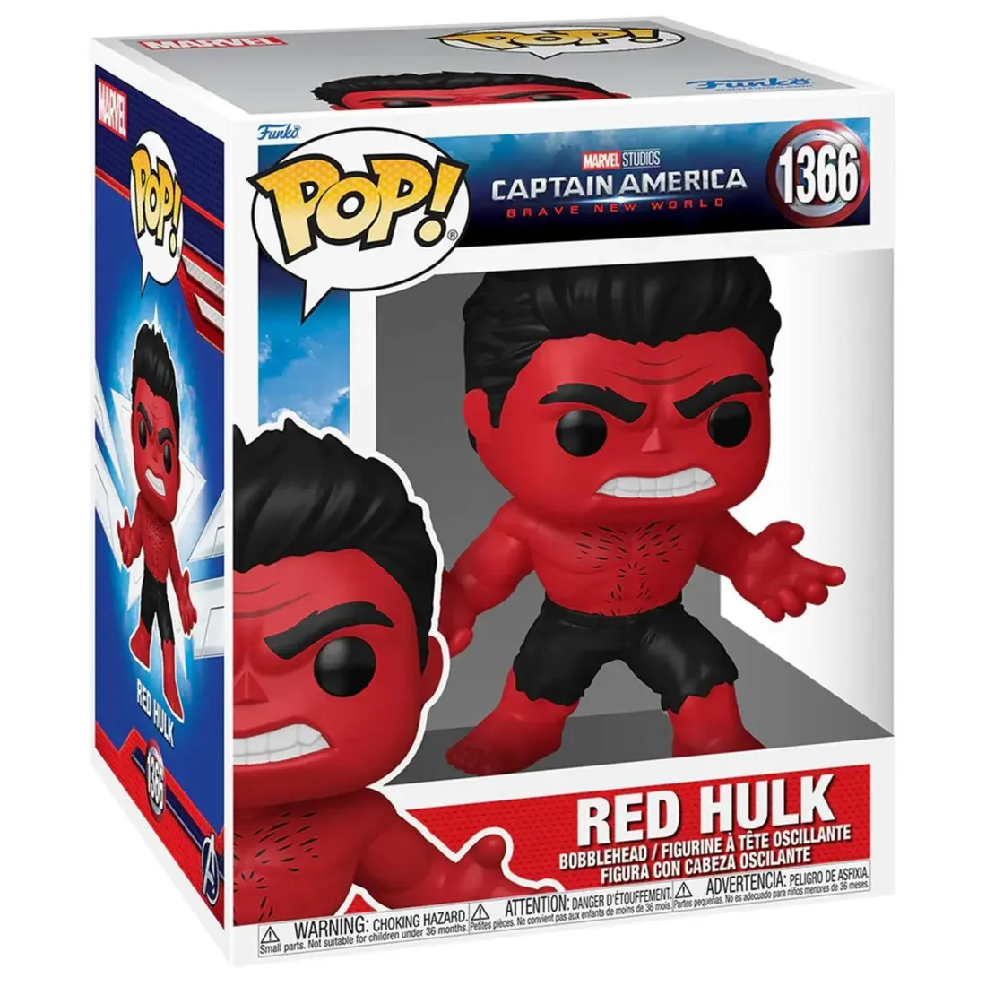 Фигурка Funko POP! Bobble Marvel Captain America BNW Red Hulk 6