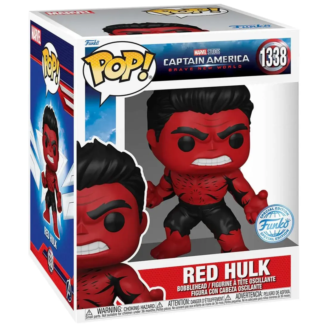 Фигурка Funko POP! Bobble Marvel Captain America BNW Red Hulk (Retro Comic Deco) (Exc) (1338) 77489